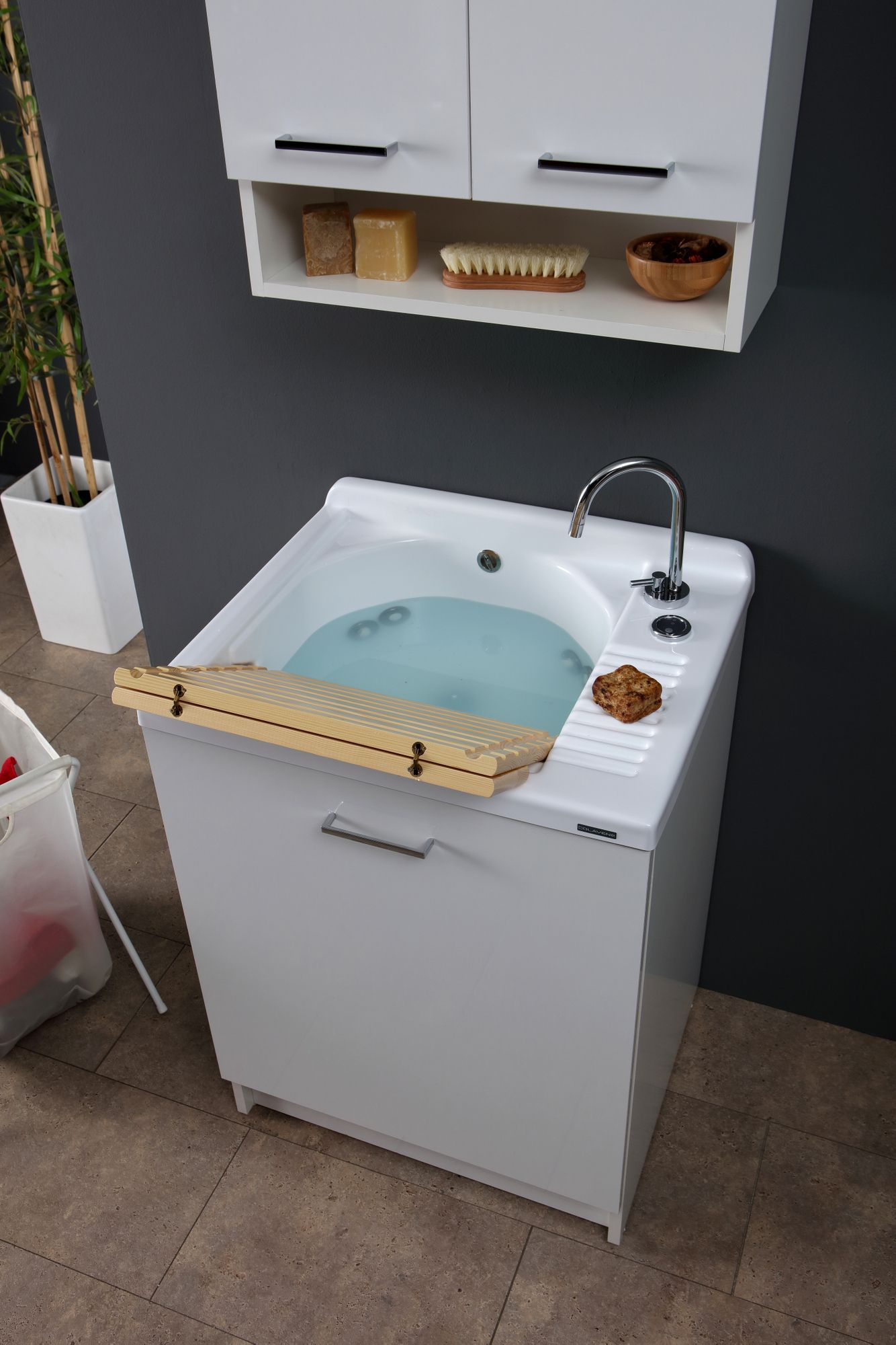 Керамический модульный шкаф для белья со стиральной машиной COLAVENE Active Wash ARCH-00139232 - Вид №3