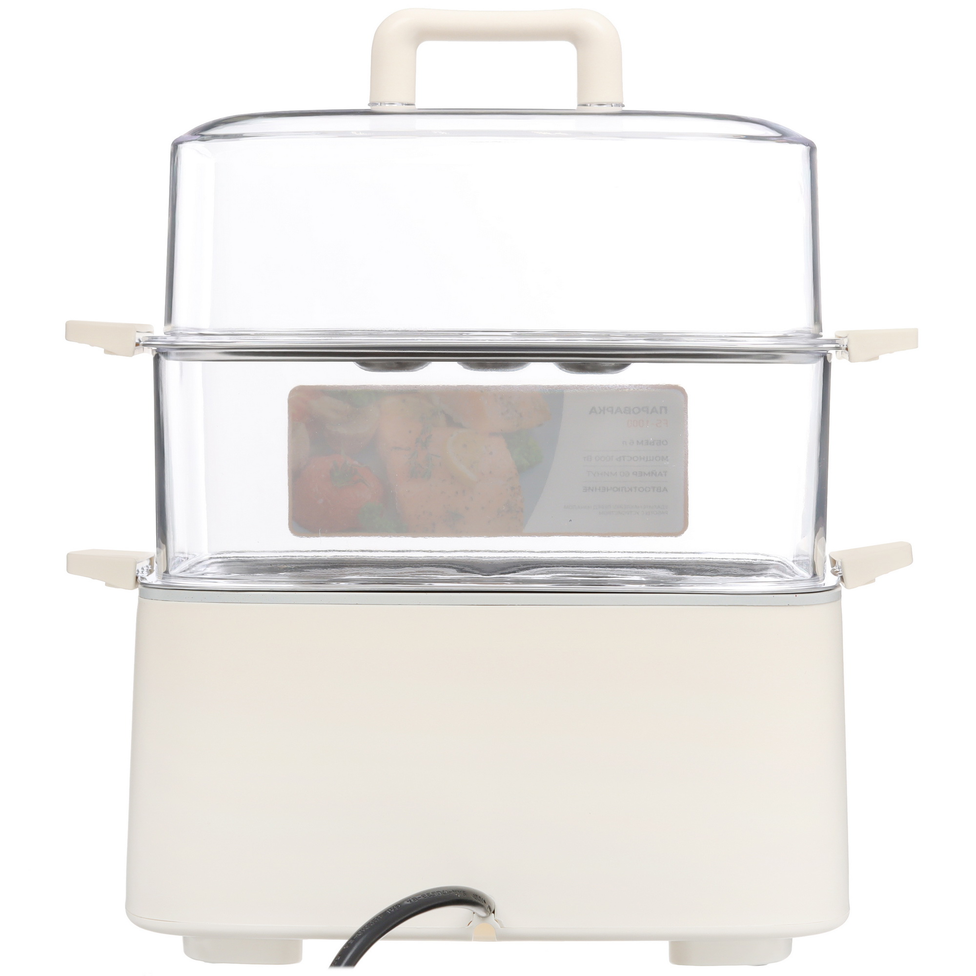 9034093 Пароварка DEXP FS-1000 бежевый STDN-0080292 - Вид №4