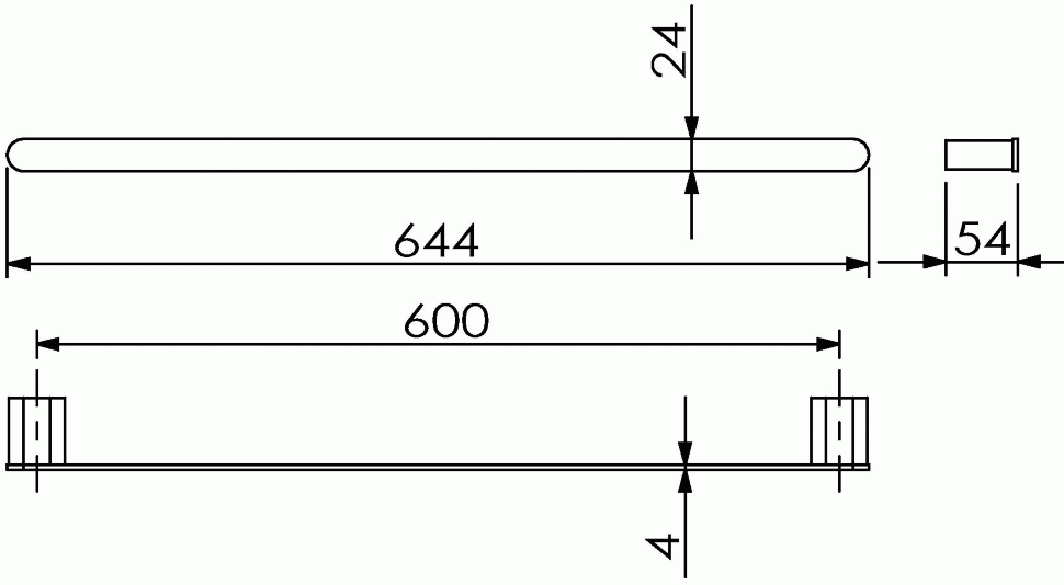 24001B Полотенцедержатель подвесной цвет хром LANGBERGER LUGANO - Вид №2