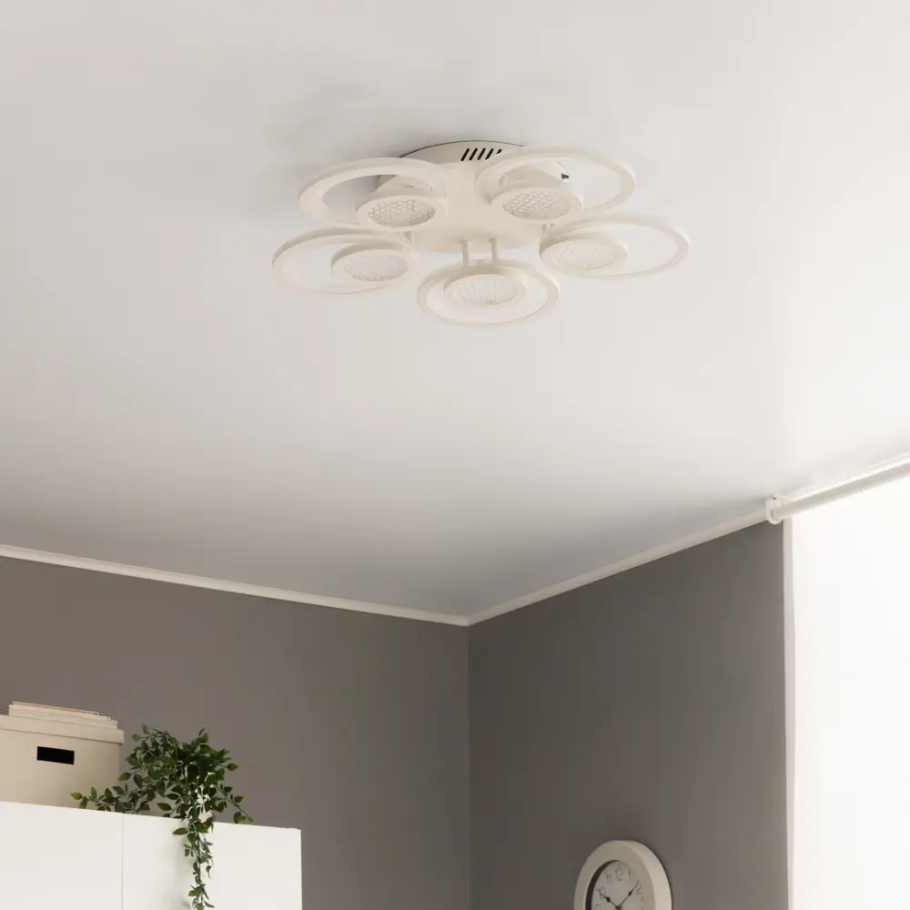 Люстра потолочная светодиодная Семь огней SF7096/5C-WT 105 Вт STLM-2153794 - Вид №13