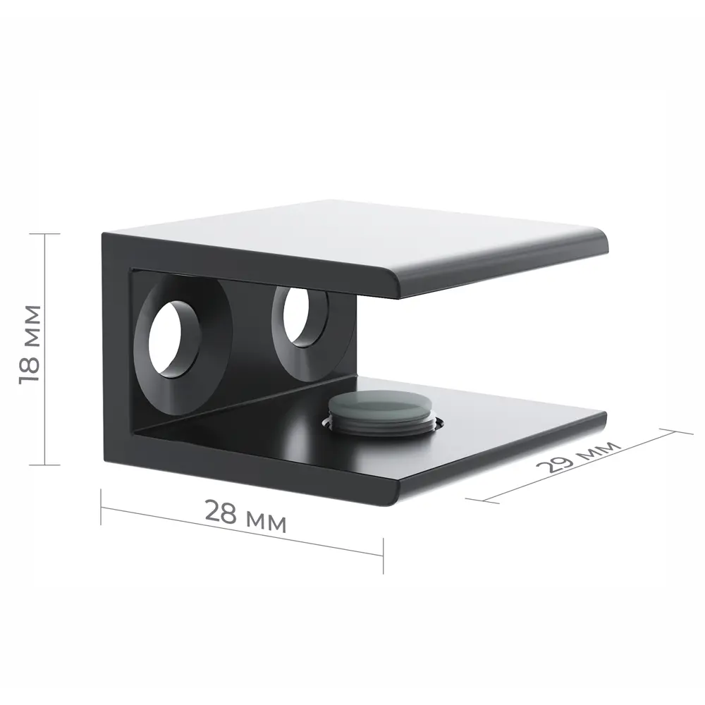 Держатель для полки OMEGA GLASS NNP3 - черный матовый 88016397 STLM-1089546 - Вид №7
