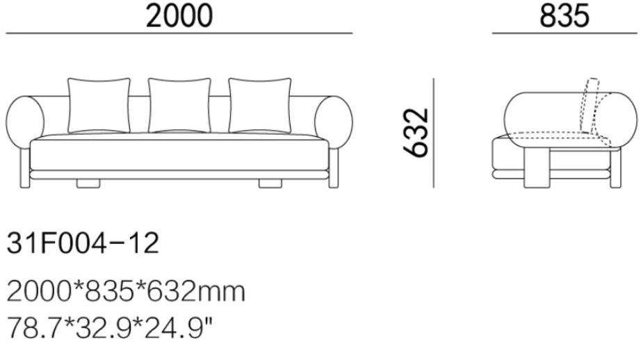 HC28 Cosmo Диван из ткани Bol 31f004-11 - Вид №2