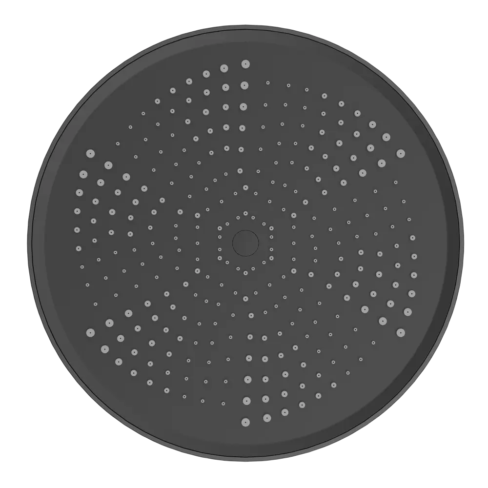 Лейка для верхнего душа Milardo Dale DAL25B0M64 круглая цвет черный матовый STLM-2060088