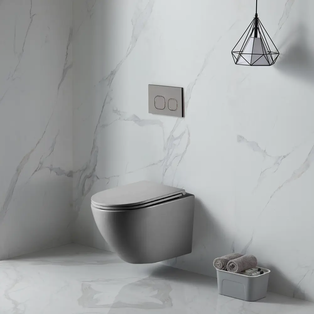 Унитаз подвесной Culto Andi безободковый цвет серый матовый STLM-2029194 - Вид №5