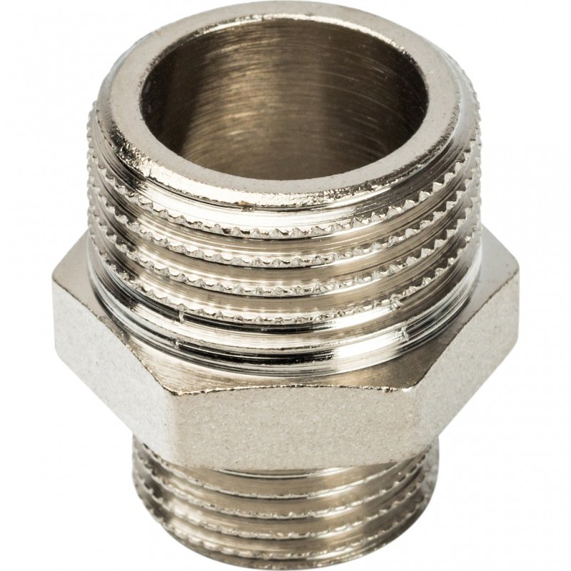 Ниппель переходной НН 1/2х3/8" никель STOUT SFT0004001238 - Вид №1