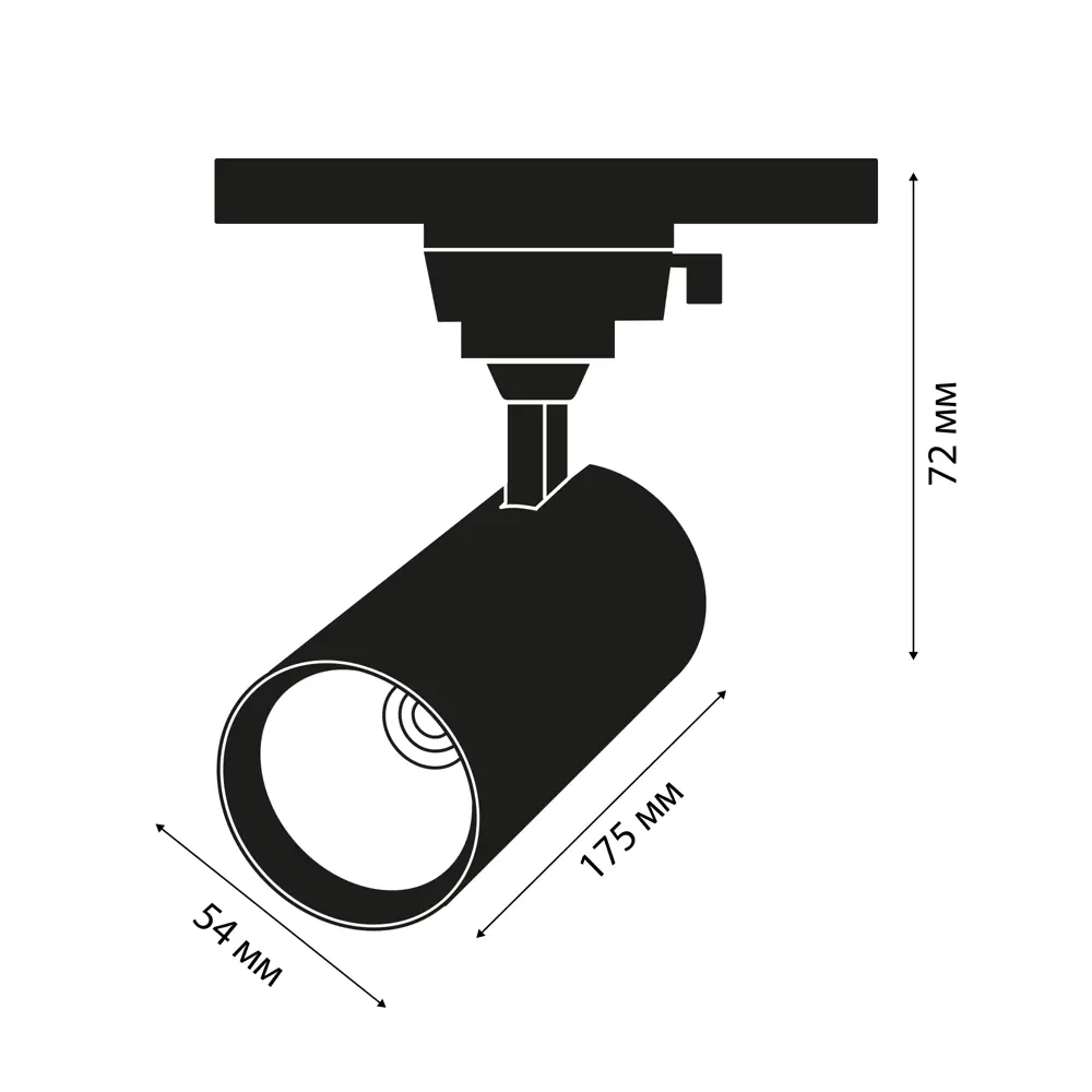 Трековый светильник спот светодиодный Volpe Q277 10 Вт однофазный 700 Лм холодный белый свет цвет черный STLM-2197227 - Вид №5