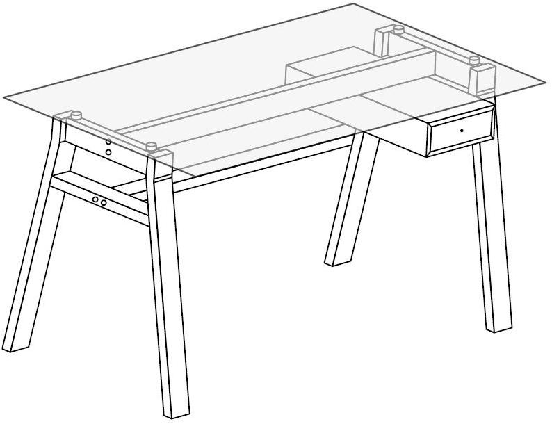 IFT Письменный стол из закаленного стекла sun-id-1410107 - Вид №1
