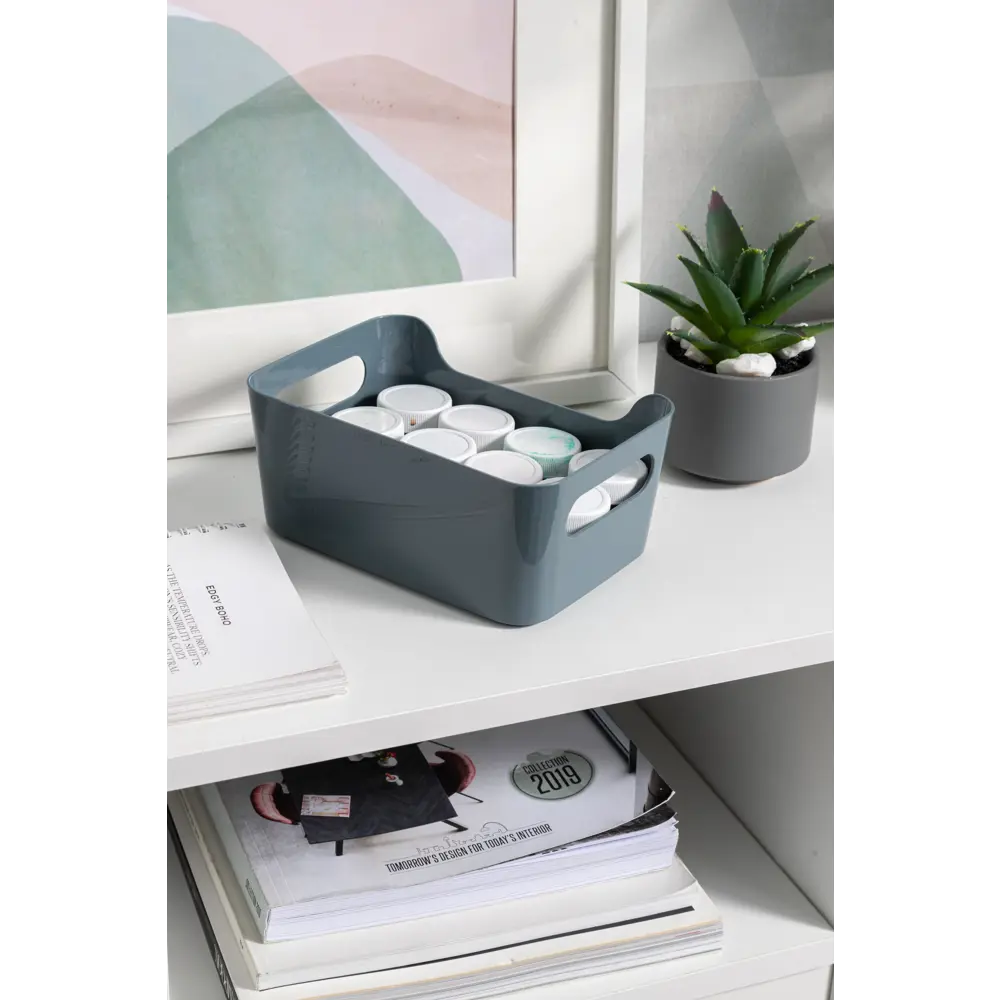Корзина Сканди 17x7.5x12 см пластик цвет графит Santreyd Scandi STLM-2072955 - Вид №6