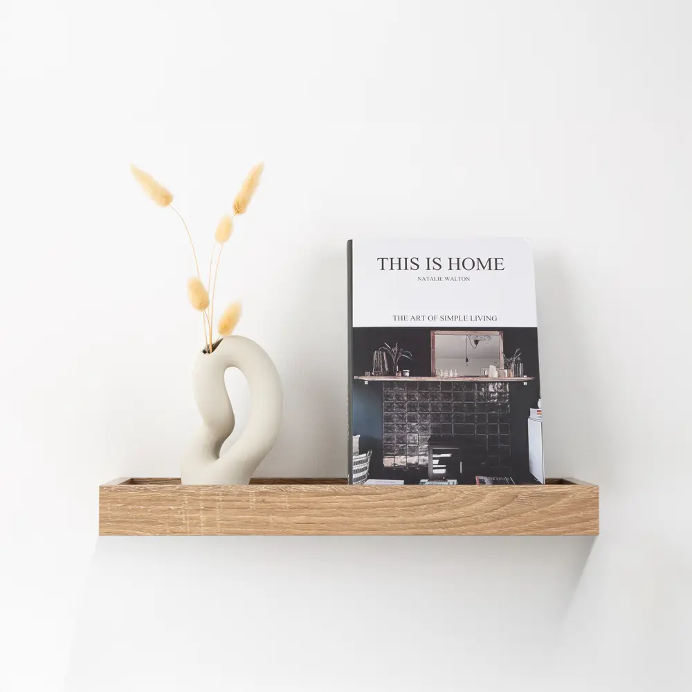 Настенная полка KONSENSA 40x15см со скрытым креплением МДФ цвет дуб STLM-2177011 - Вид №6