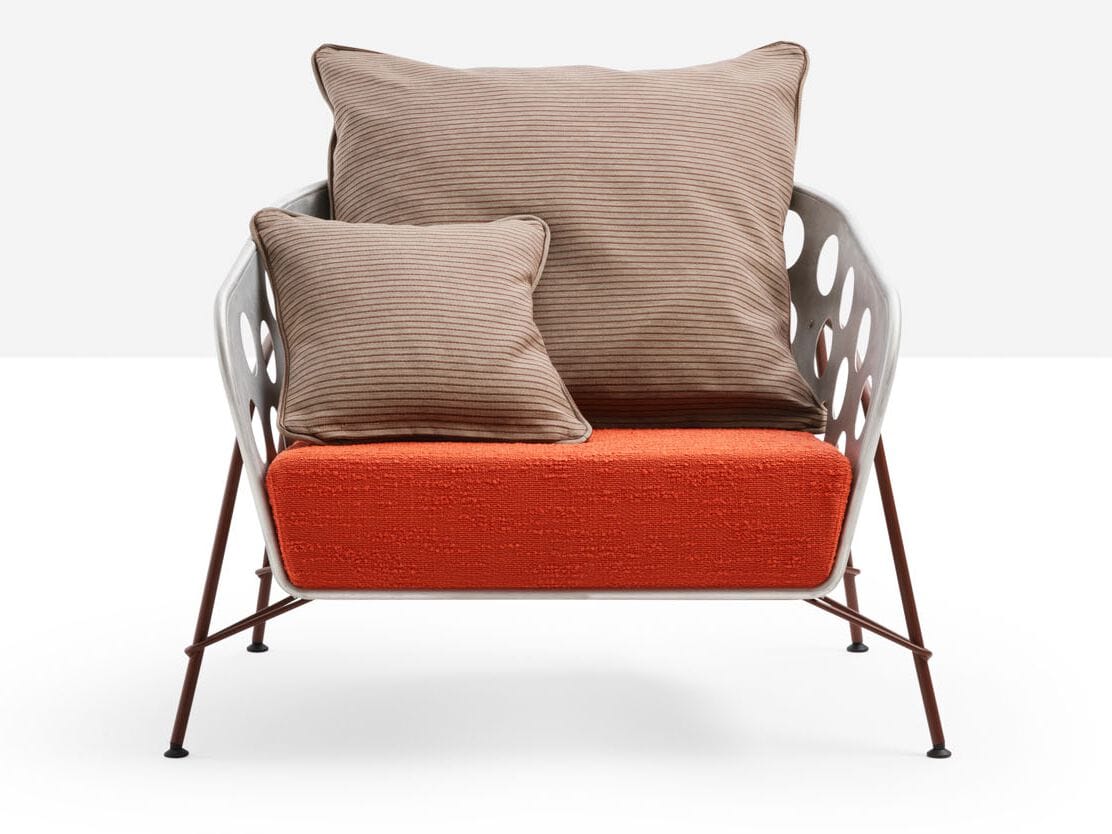 Окрашенное металлическое садовое кресло с подлокотниками Midj пузыри ARCH-00069509 - Вид №1