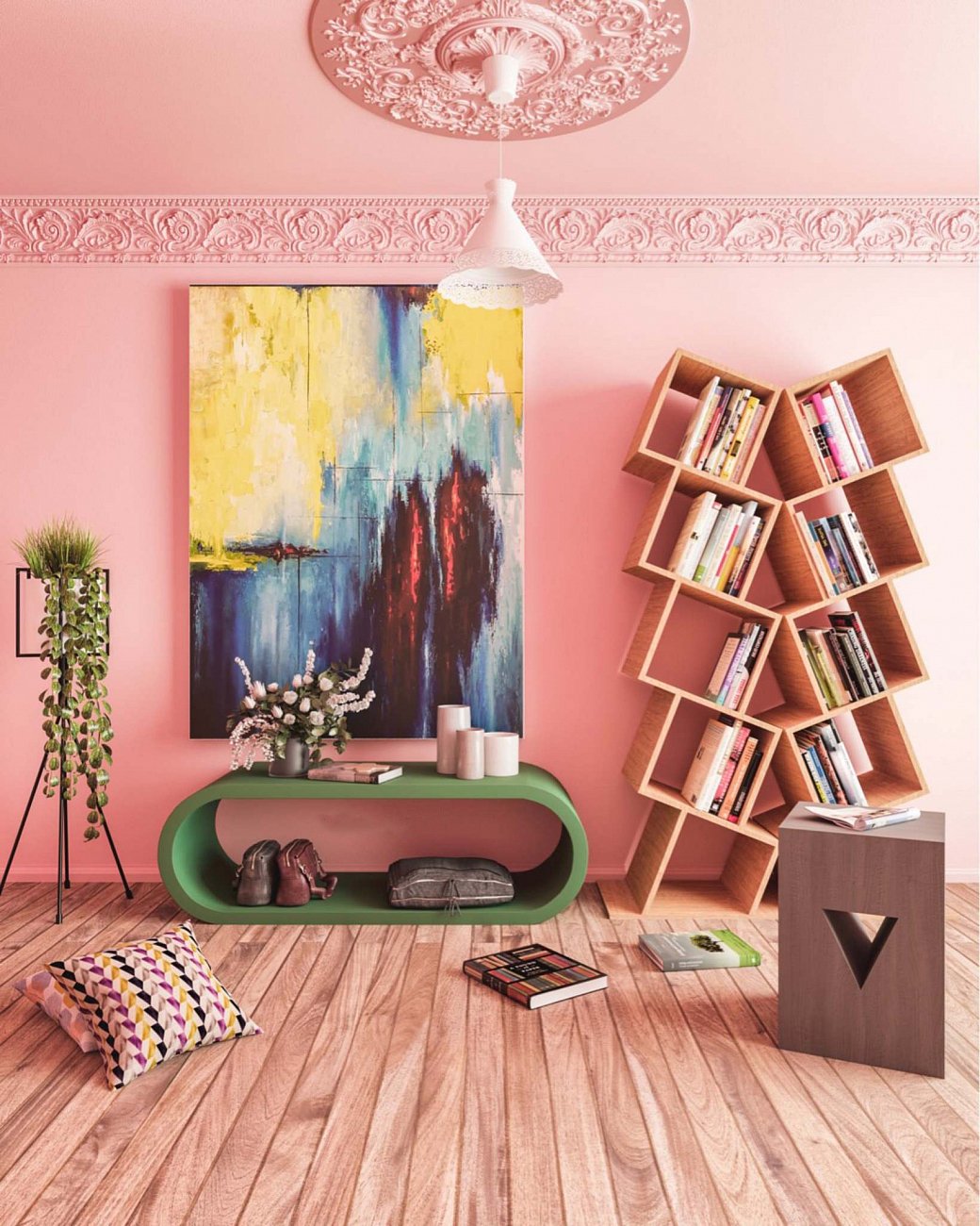 Тумба под телевизор дизайнерская дуб "Цикл" от Odingeniy ODINGENIY ЦИКЛ 178279 Дуб  - Вид №5