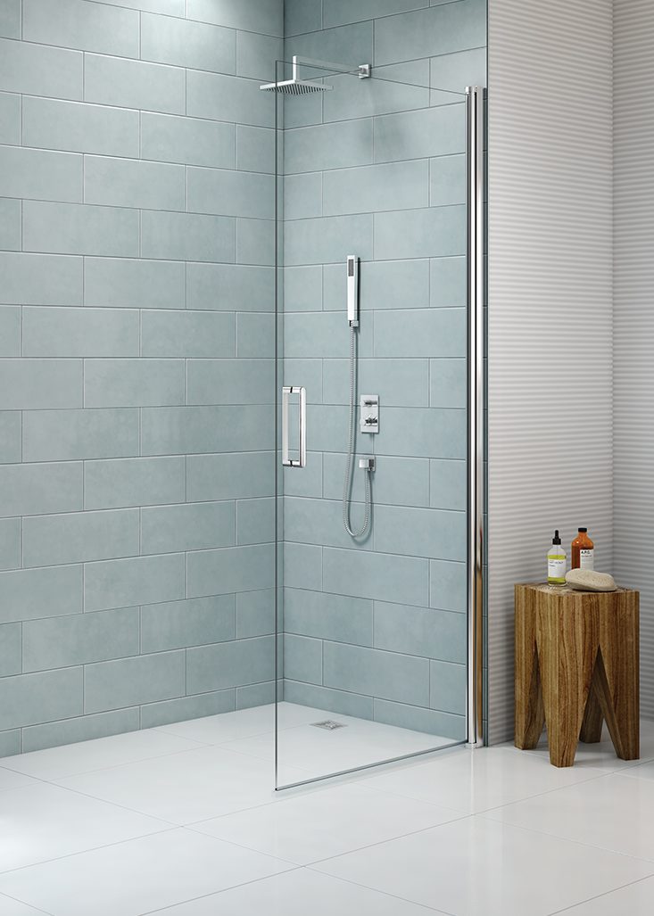 Душевая перегородка S8FPC100H Merlyn Pivot Хромированный - Вид №4