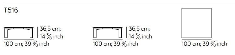 Мраморный квадратный журнальный столик Amura Range ARCH-00116659 - Вид №3