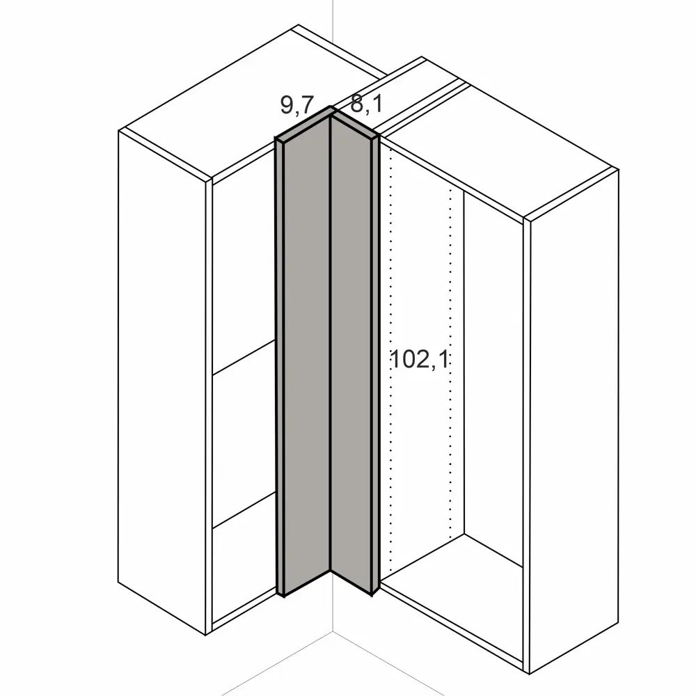 Фальшпанель для кухонного шкафа Верея 10x102 см KONSENSA ЛДСП цвет коричнево-золотистый STLM-2077894 - Вид №9