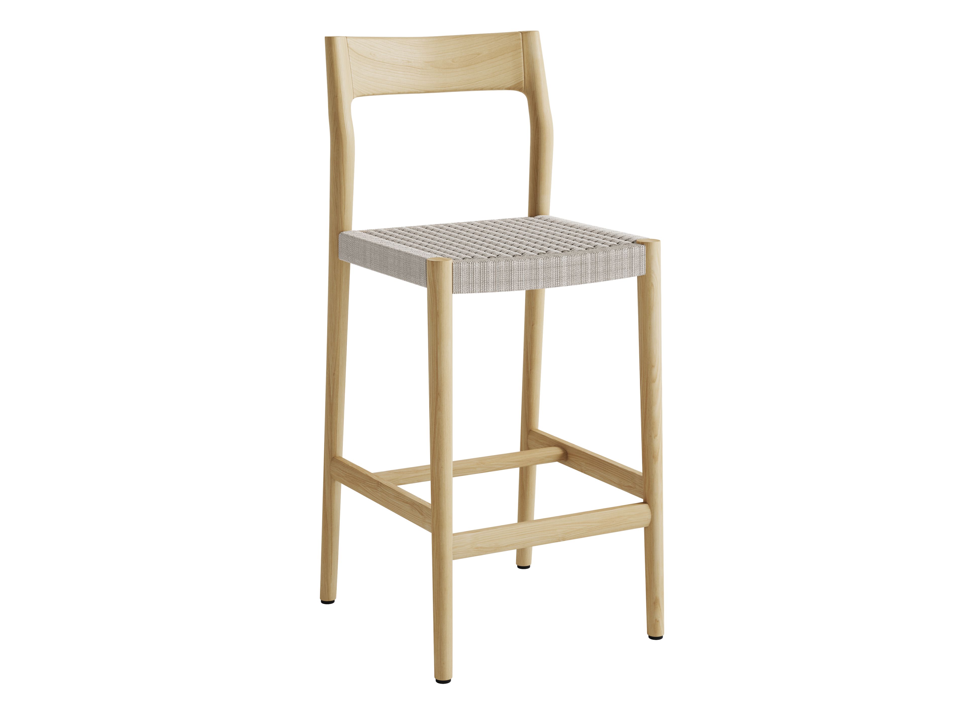 Высокий стул из тикового дерева со спинкой Jardinico Dune ARCH-00051733