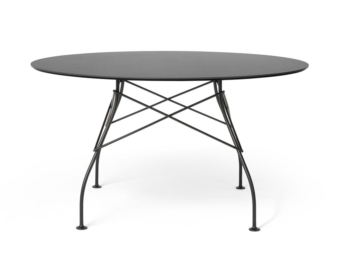 Круглый садовый стол со стальным основанием и столешницей из керамогранита Kartell GLOSSY ARCH-00030876 - Вид №24