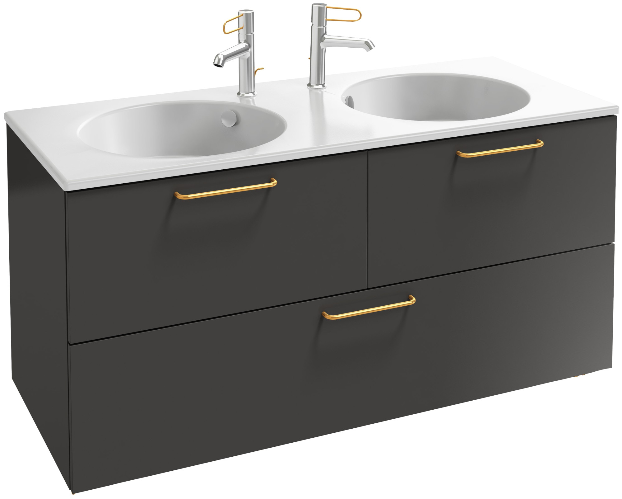 EB2545-R8-NR4 Тумба под столешницу 120 см, 3 ящика, золотая ручка JACOB DELAFON ODÉON RIVE GAUCHE ODEON RIVE GAUCHE