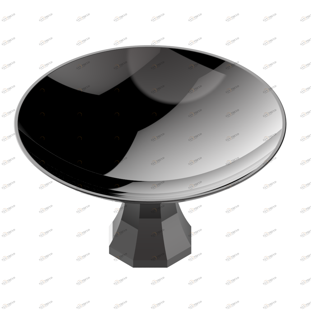 A59-544GM Мыльница на подставке, диаметр : 150 мм Thg-paris Tradition cristal Matt graphite PVD A59-544GM CAT.F