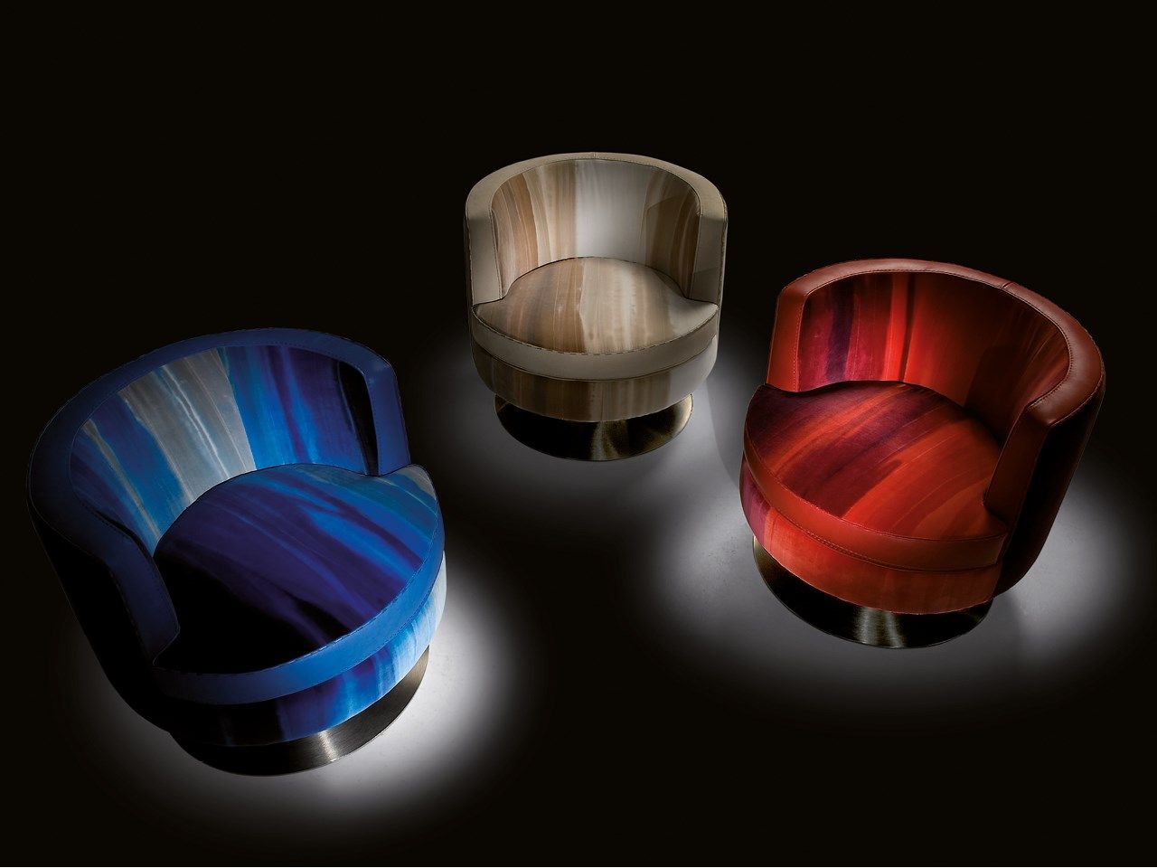 Бархатное вращающееся кресло Borzalino фрисби ARCH-00061140 - Вид №7