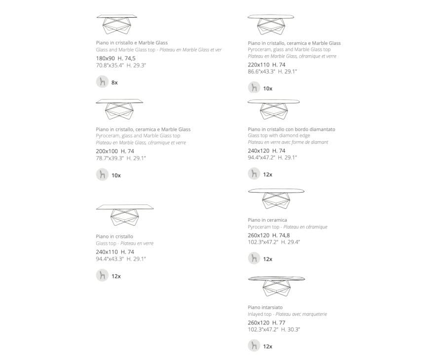 Стеклянный стол для гостиной Ozzio Italia GEM ARCH-00117631 - Вид №2