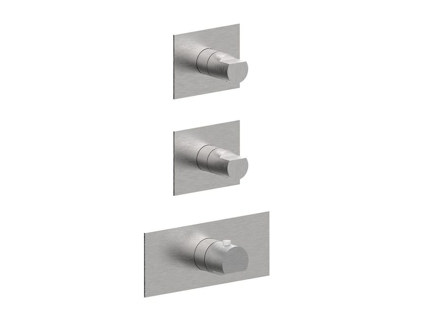 Термостатический смеситель для душа с 3 отверстиями из нержавеющей стали Rubinetterie Frattini Borgia ARCH-00066059