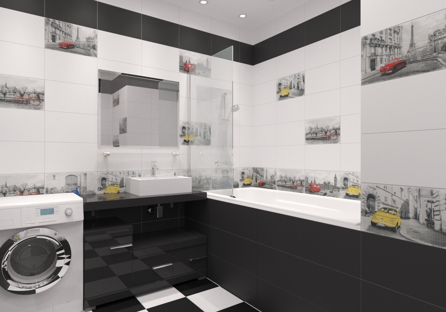 341231 Накладная раковина консольная квадратная Kerasan Inka project - Вид №1