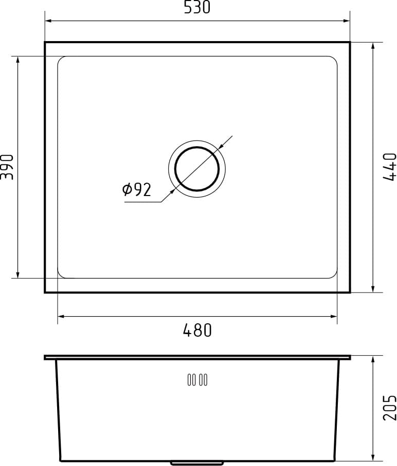 Кухонная мойка 5344 GRANFEST METAL - Вид №1