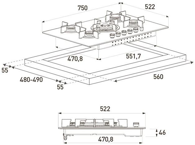 Grundig Газовая плита  7763583805  - Вид №1
