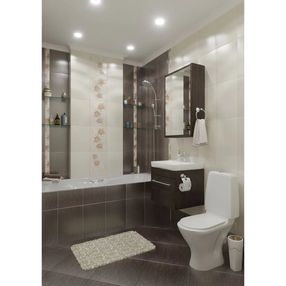 Шкаф зеркальный «Агра», 55 см, цвет венге Santreyd STLM-2096110 - Вид №2