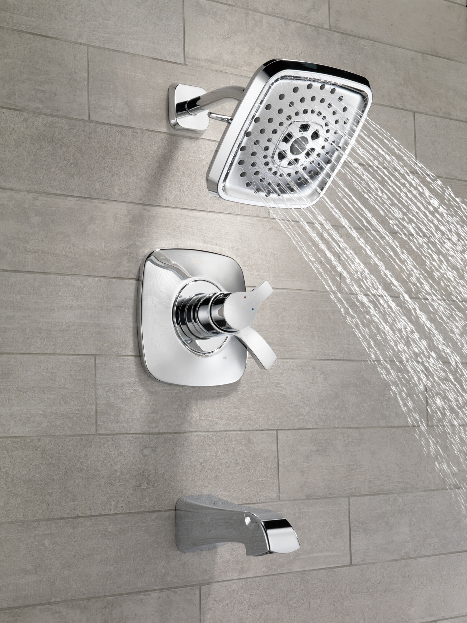 T17452-SS Monitor® 17 Series H2Okinetic® для ванны и душа Delta Faucet Tesla Нержавеющая сталь - Вид №9