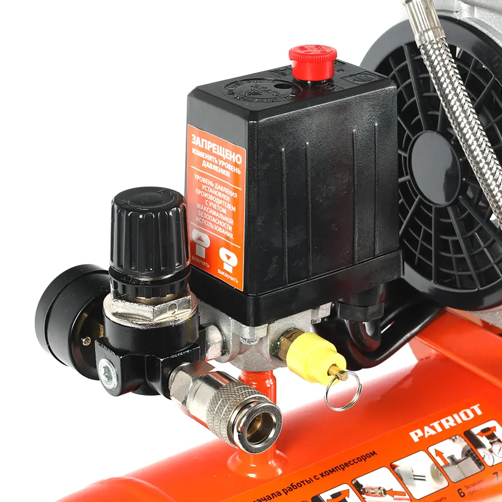 Компрессор безмасляный Patriot WO 10-120, 10 л 120 л/мин 0.65 кВт STLM-2042828 - Вид №6