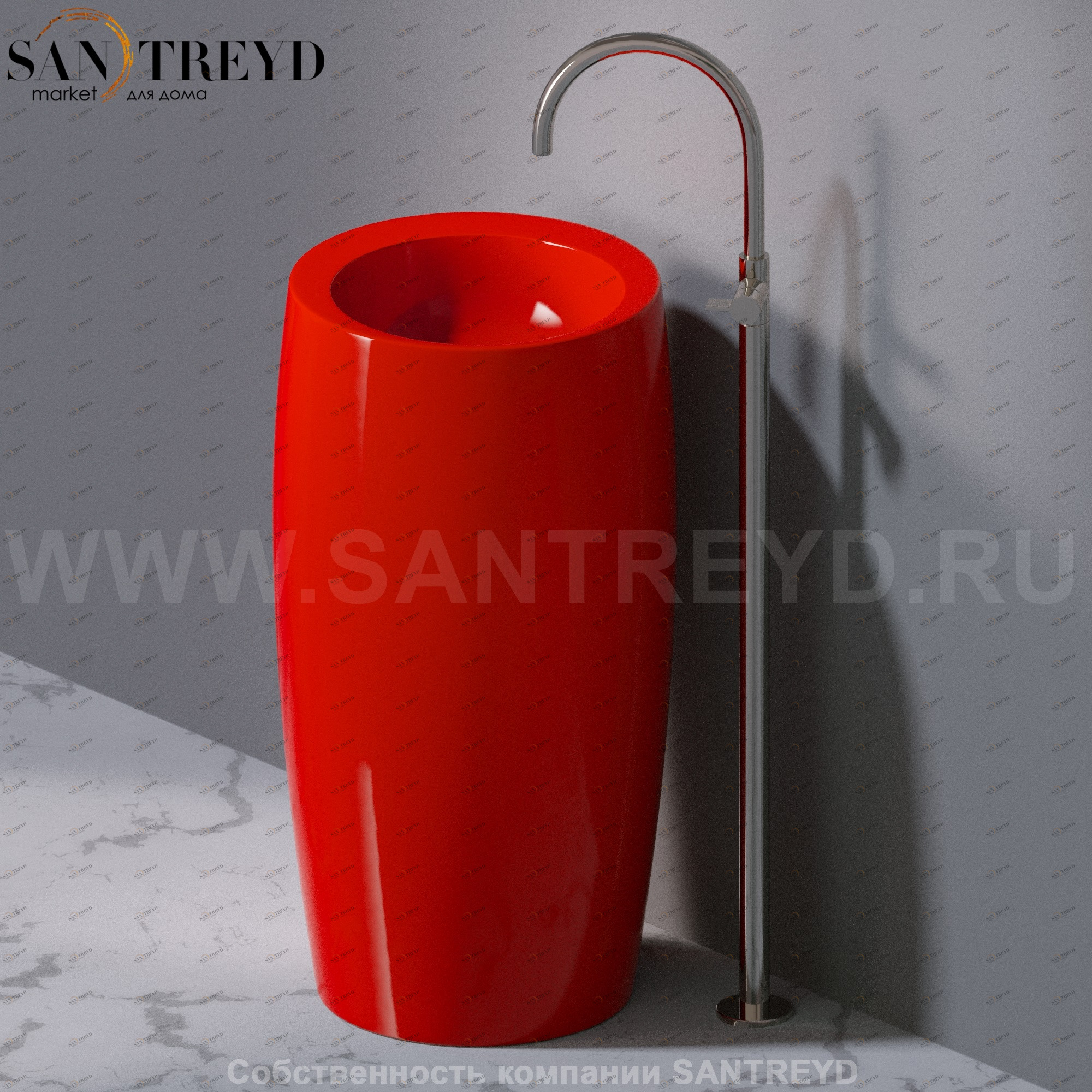 L100T0R0VT.125 Напольная раковина стоящая круглая A. e T. Italia SPOT AeT ITALIA TOTEM