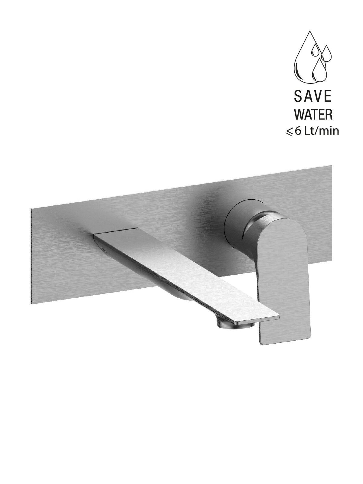 Настенный смеситель для раковины с пластиной Rubinetterie Frattini Нарцисс ARCH-00076852 - Вид №5