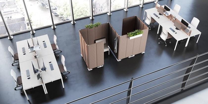 Steelbox by Metalway Звукопоглощающая перегородка для офиса из trevira® cs Zen sun-id-1453682 - Вид №8