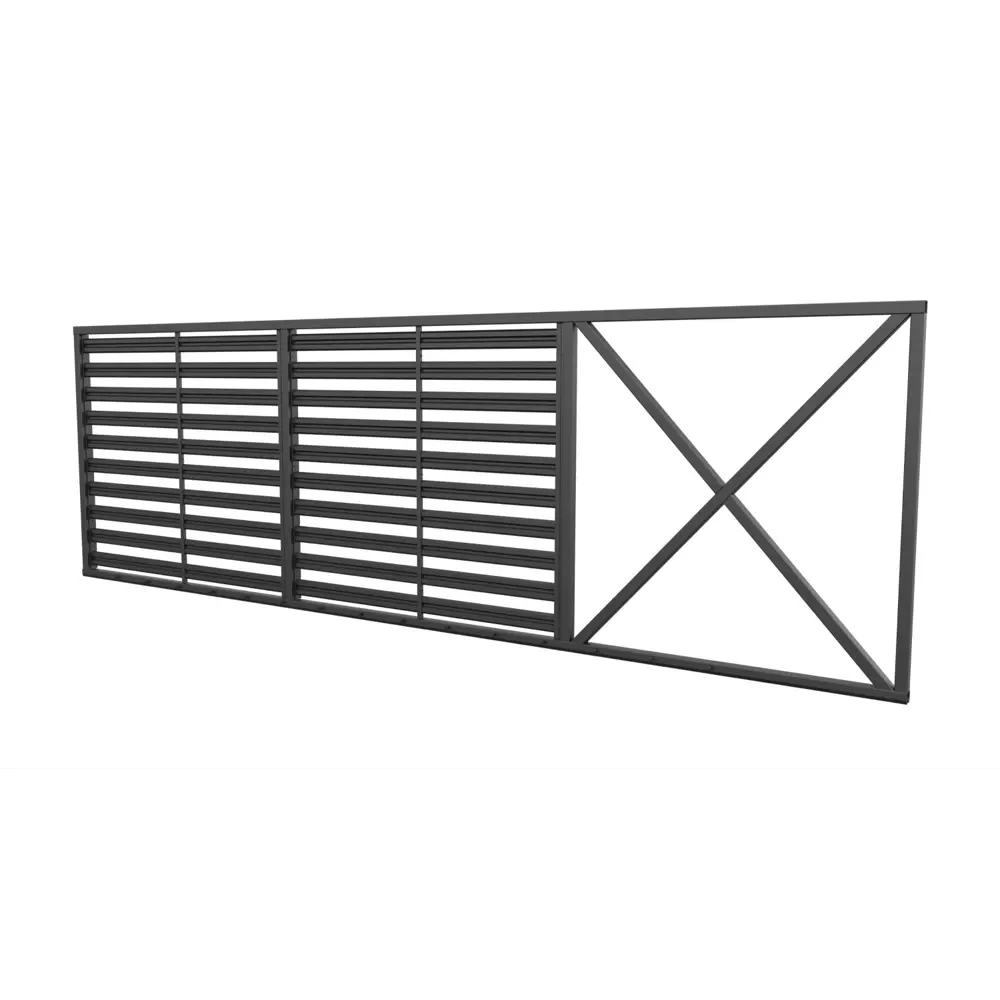 Комплект еврожалюзи для ворот Горизонт 4x2 м серый RAL 7024 антрацит Santreyd STLM-2117179