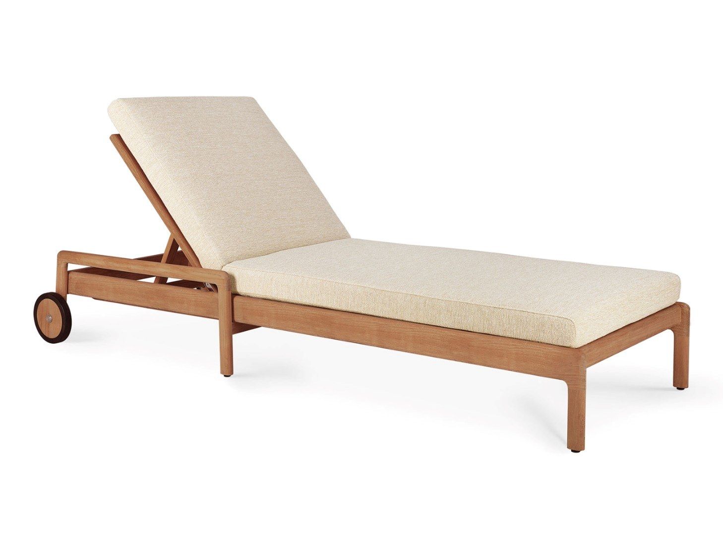 Садовая кровать с откидной спинкой из тикового дерева с колесами Ethnicraft Джек ARCH-00096515