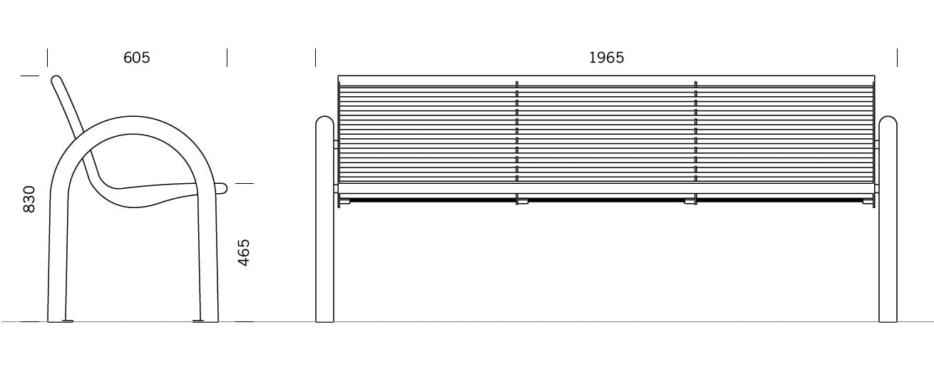 Скамья из нержавеющей стали со встроенным освещением BENKERT BANKE Siardo ARCH-00087251 - Вид №4