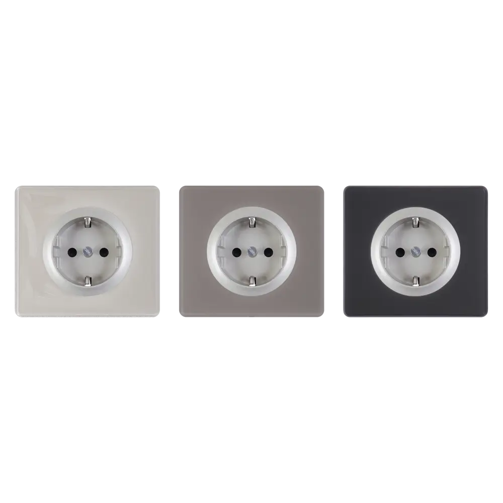 Розетка встраиваемая Legrand Celiane с заземлением, цвет титан STLM-2076509 - Вид №1