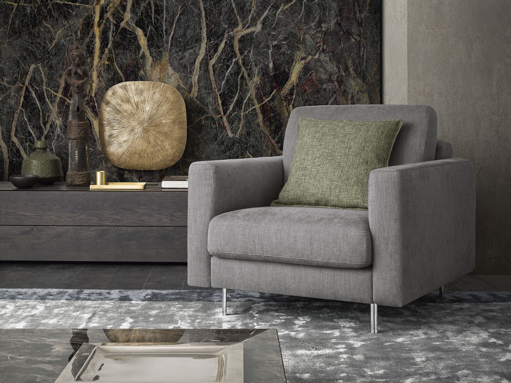 Тканевое кресло с подлокотниками Felis Softliving ARCH-00070007 - Вид №1