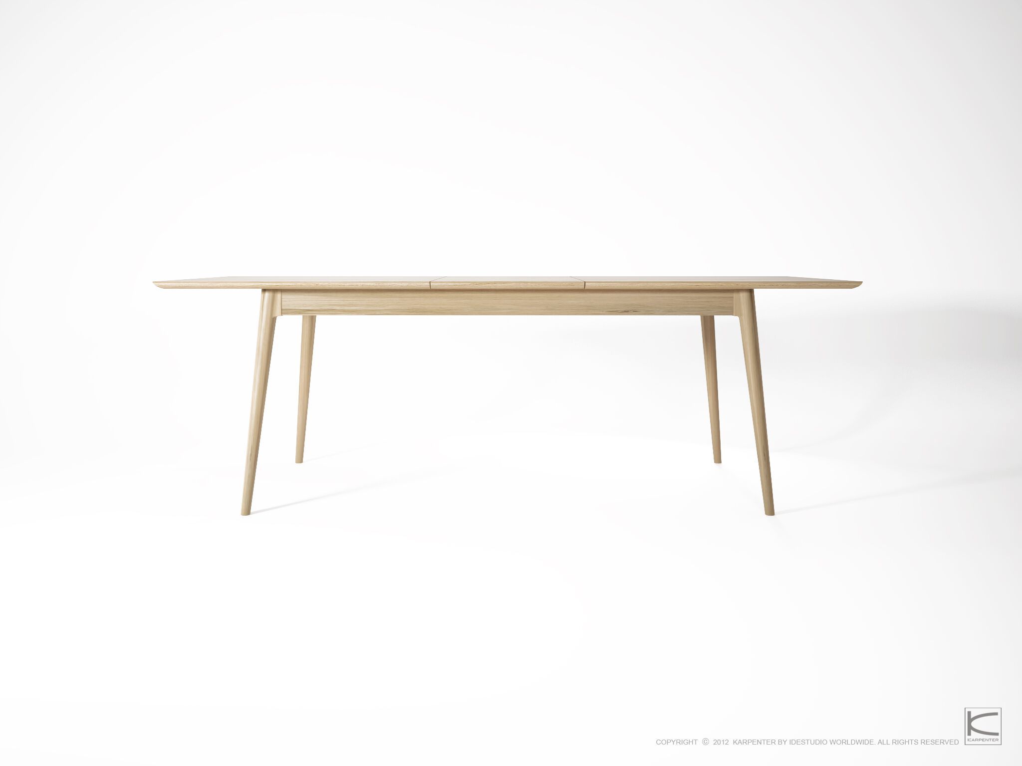 Деревянный прямоугольный выдвижной стол для гостиной KARPENTER Винтаж ARCH-00063168 - Вид №3