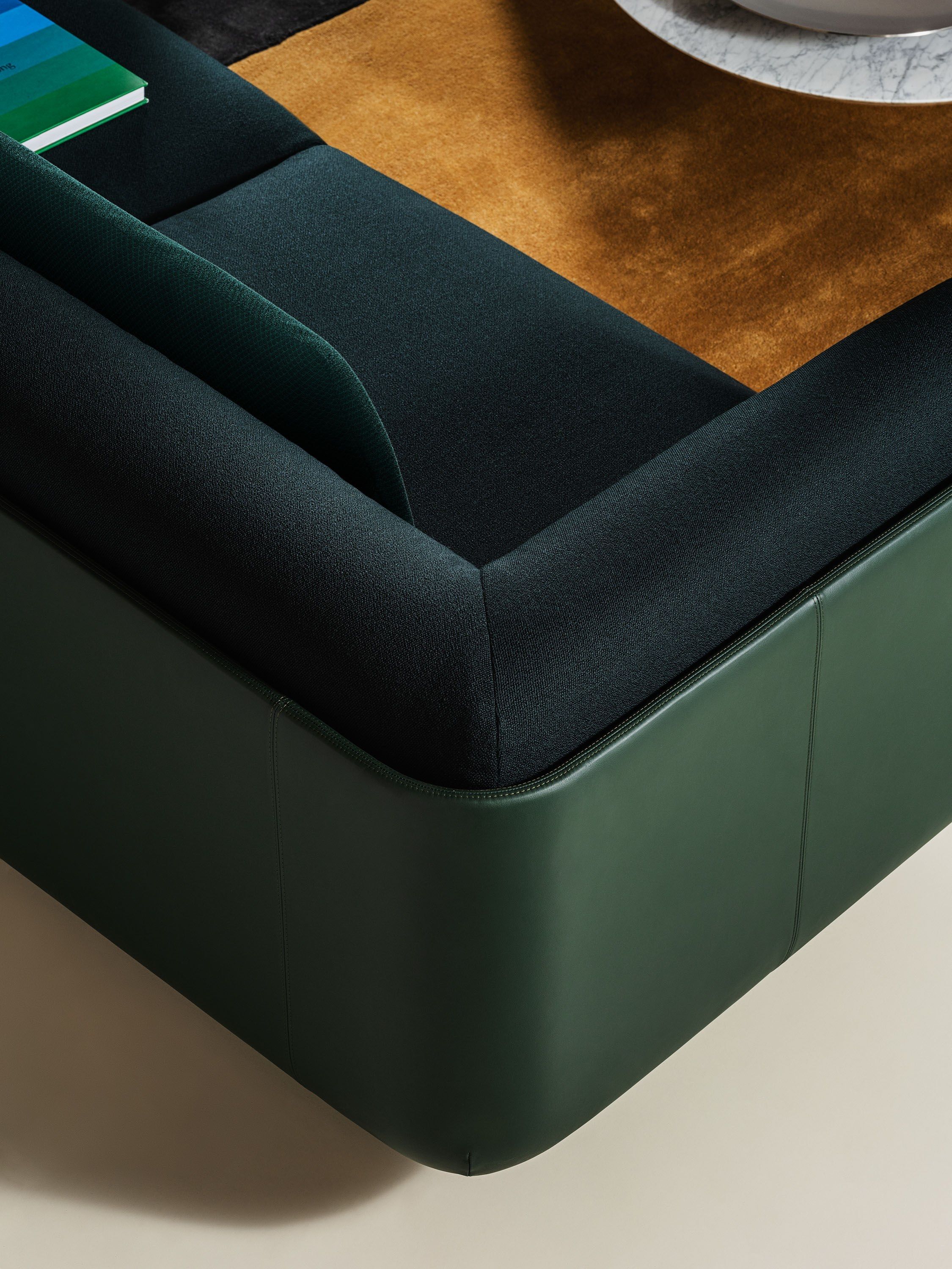 2-местный кожаный и тканевый диван Arper Shaal ARCH-00037216 - Вид №8