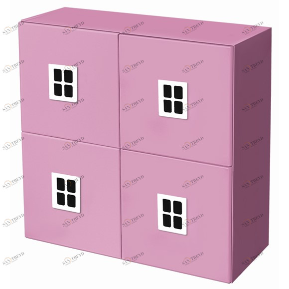 Полка детская квадратная "Амстердам-4" МАНДАРИН АМСТЕРДАМ 179509 Розовый Santreyd 