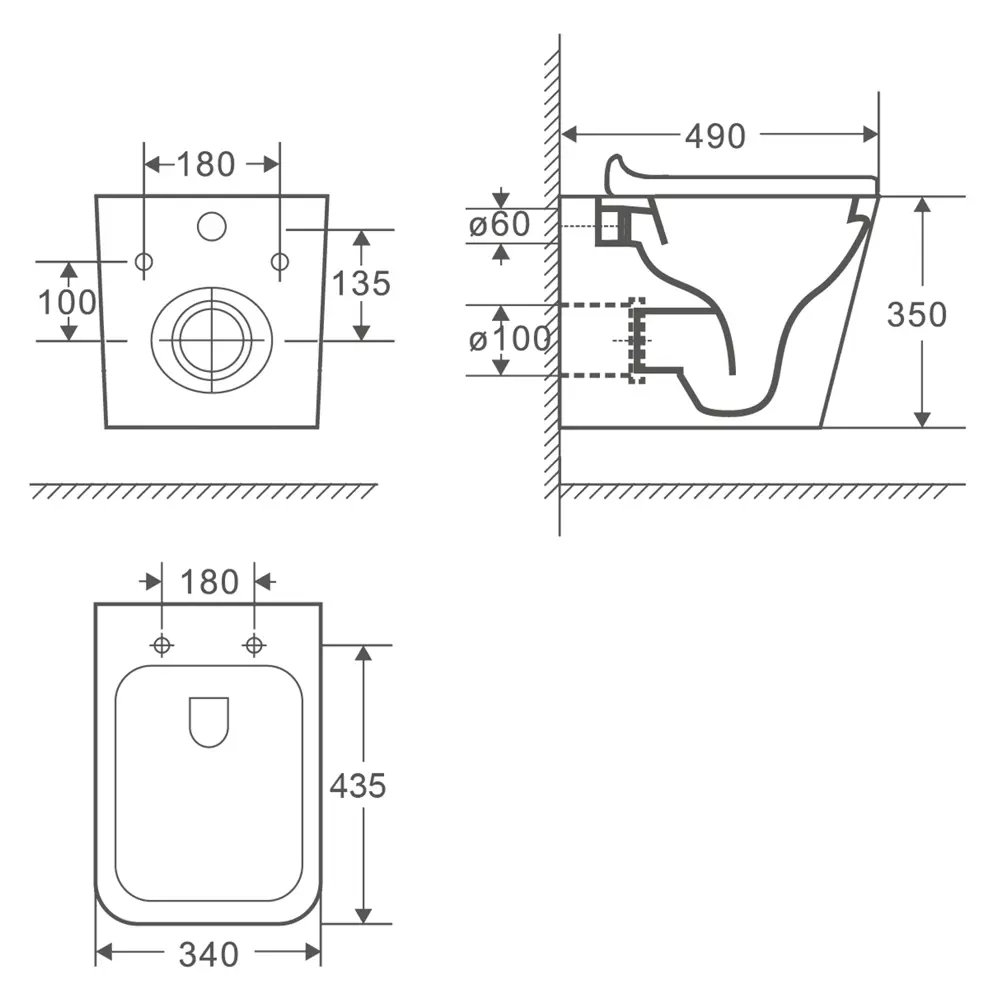 Унитаз подвесной Culto Jet безободковый с сиденьем микролифт цвет черный STLM-2160336 - Вид №7