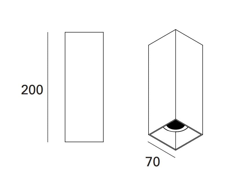 Экструдированный алюминиевый квадратный настенный прожектор Lucifero's I-Pipedi ARCH-00140549 - Вид №4