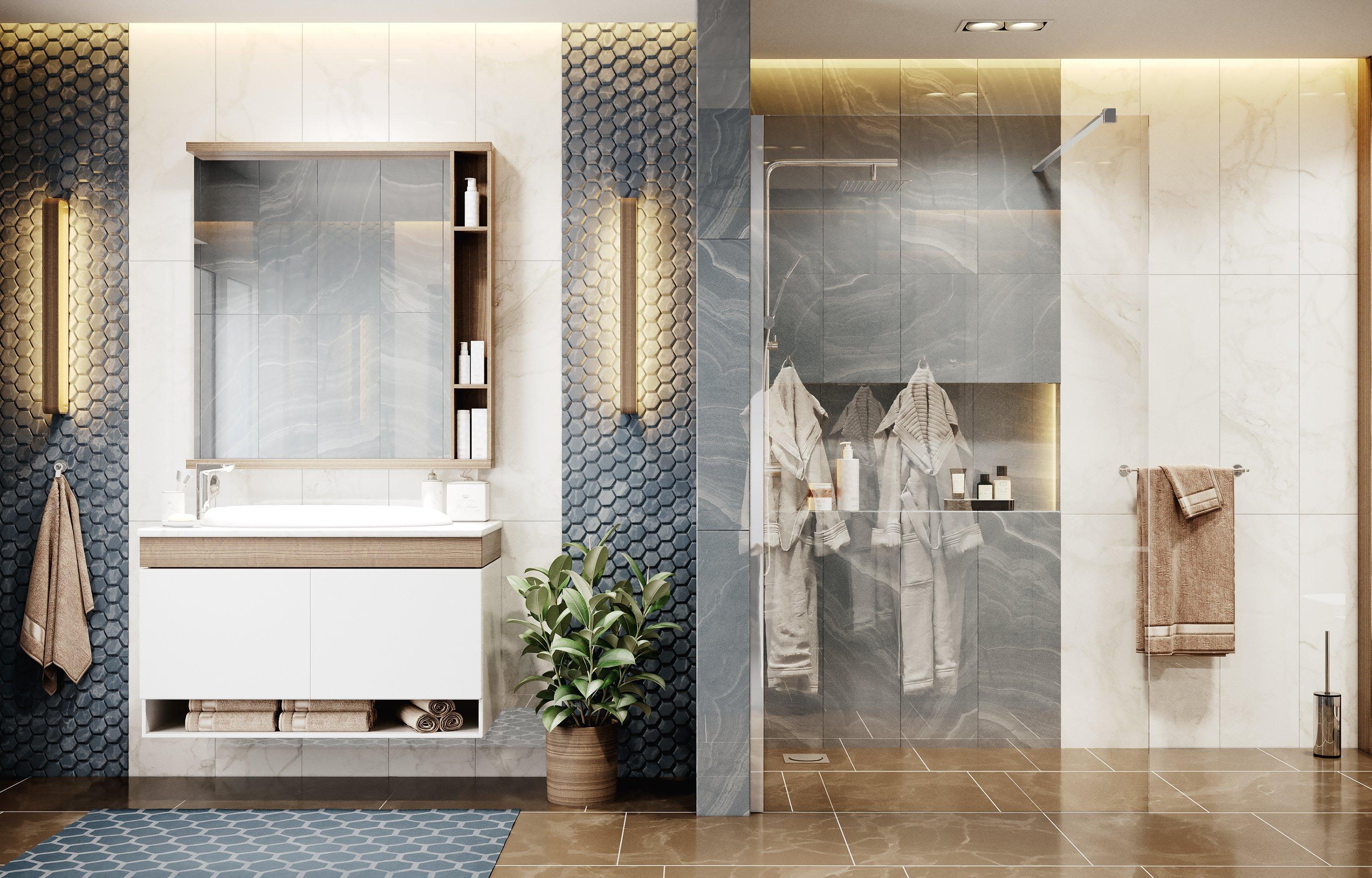 Душевая перегородка Ambassador Waik-in 15031103 (1100x2000), 1 место Walk-in - Вид №2