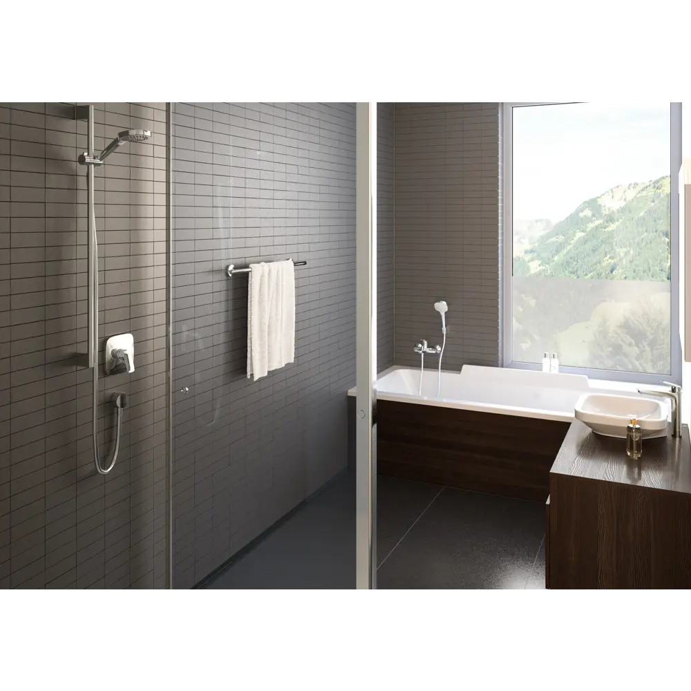 Смеситель для душа Hansgrohe Logis внешняя часть однорычажный цвет хром 82600731 STLM-2206011  - Вид №1