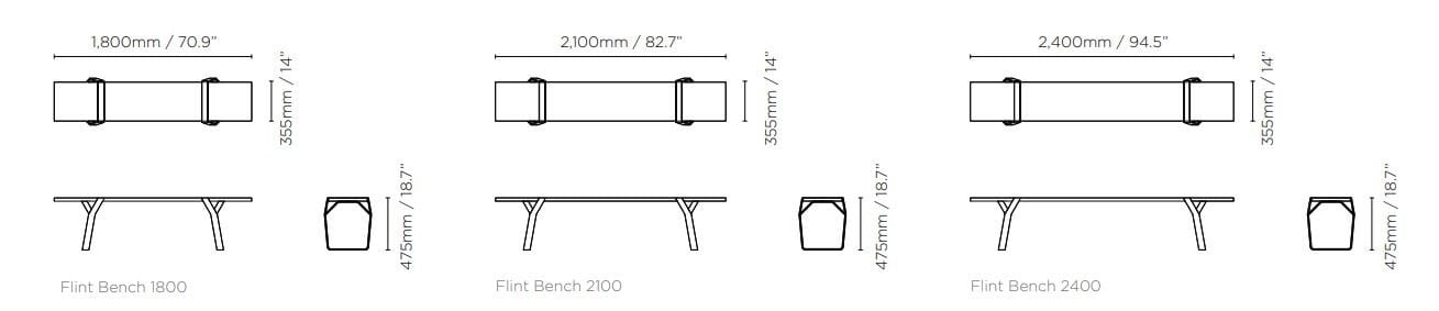 Стальная и деревянная скамья Ross Gardam ARCH-00011505 - Вид №3