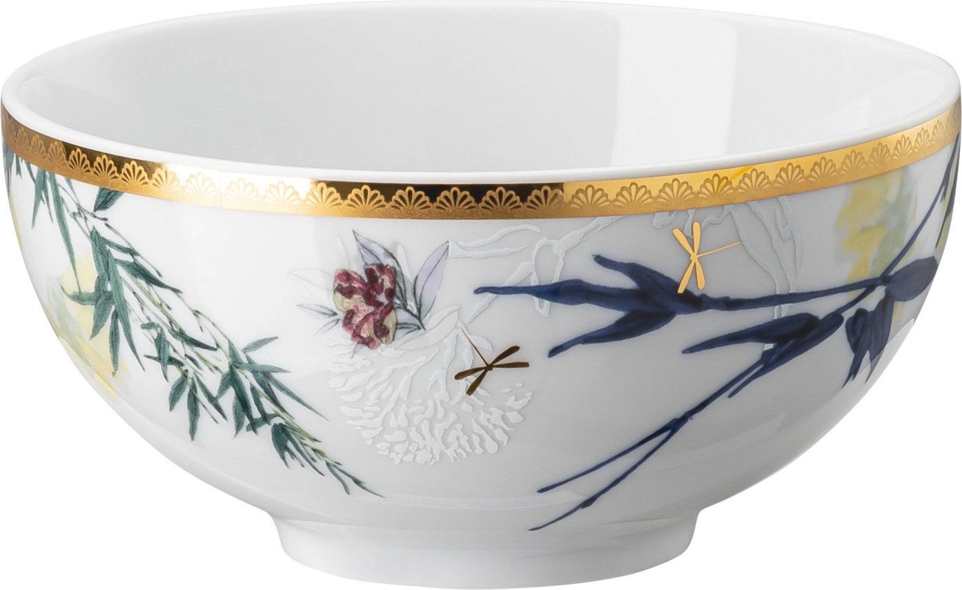 10654608 Rosenthal Салатник индивидуальный Rosenthal Турандот 12см, фарфор, белый, золотой кант Фарфор 