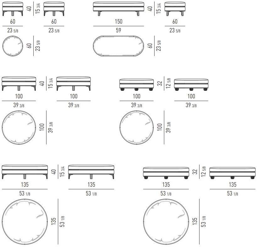 Minotti Мягкий пуф со съемным чехлом Denny sun-id-1363779 - Вид №4