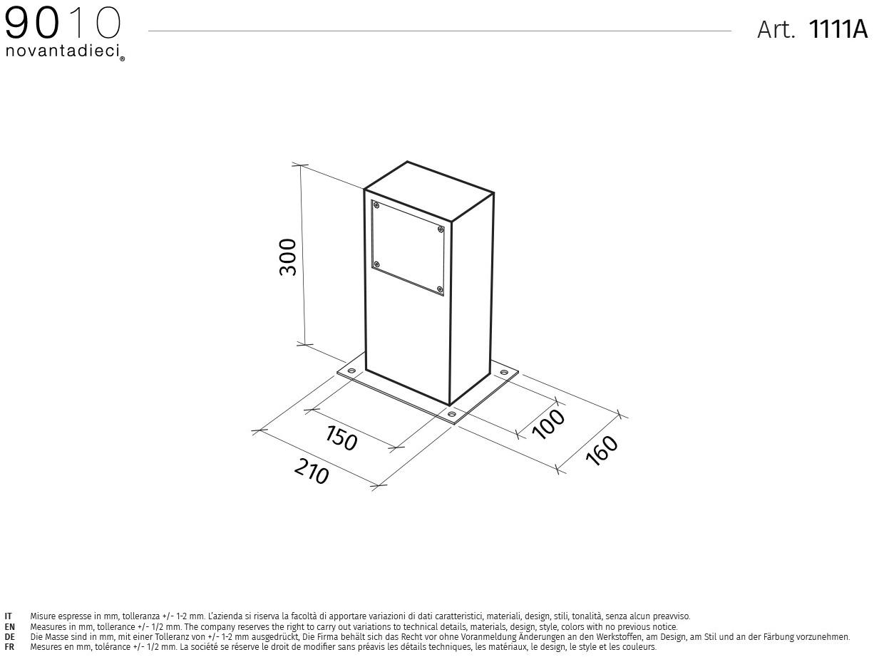 9010 novantadieci Светодиодный столбик из бетали®  1111a  - Вид №5